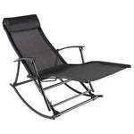 Garden Rocking Chair Steel and Textilene Black 42158