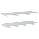 Wall Shelves 2 pcs 100x40 cm Silver Stainless Steel 30278