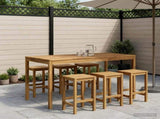 Garden Bar Table White 180 x 88.5 x 105 cm Solid Acacia Wood 901725