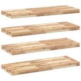 Floating Shelves 4 pcs 80x30x4 cm Untreated Solid Wood Acacia 3279454