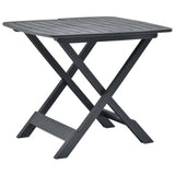 Folding Garden Table Anthracite 79x72x70 cm Plastic 48792