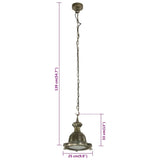 Pendant Lighting 25x25x139 cm Aluminium 357844