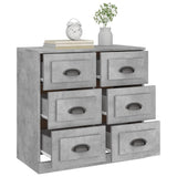 Sideboard Concrete Grey 70x35,5x67,5 cm Engineered Wood 816436