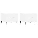 Coffee Tables 2 pcs White 50x50x40 cm Engineered Wood 829429