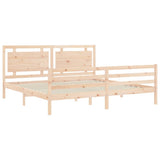 Bed Frame without Mattress Super King Size Solid Wood 3194066