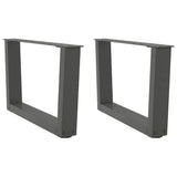 Coffee Table Legs V-Shape 2 pcs Anthracite 60x cm Steel 4012614