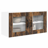 Wall Glass Cabinet PORTO Smoked Oak 80 x 31 x 40 cm 885300