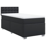 Box Spring Bed with Mattress Black 80x200 cm Faux Leather 3286096