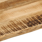 Table Top Live Edge 80x80x3.8 cm Solid Wood Rough Mango 370698