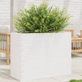 Garden Planter White 90x40x68.5 cm Solid Wood Pine 3282490