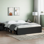 ZNTS Bed Frame without Mattress Black 150x200 cm King Size King Size 3203867