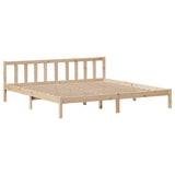 Bed Frame without Mattress 200x200 cm Solid Wood Pine 3301483