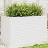 Garden Planter White 110x60x68.5 cm Solid Wood Pine 3282505