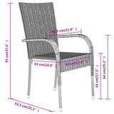 7 Piece Outdoor Dining Set Brown and Black 3099386