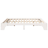 Bed Frame White 180 x 200 cm Solid Pine Wood 872936