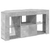 Corner LED TV Cabinet Concrete Grey 100 x 40 x 50 cm 889798
