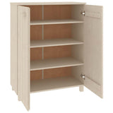 Shoe Cabinet "HAMAR" Honey Brown 85x40x108 cm Solid Wood Pine 340516
