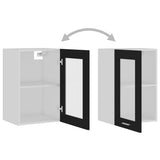 Hanging Glass Cabinet Black Engineered wood, glass 40 x 31 x 60 cm 802506
