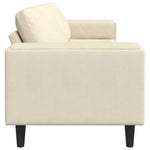 Fabric Sofa with Cushion Cream 208 cm Corduroy fabric 3335102