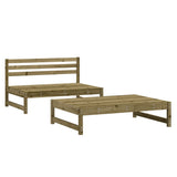 ZNTS 2 Piece Garden Lounge Set Impregnated Wood Pine 825729