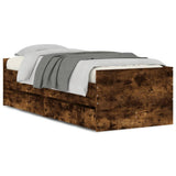 Bed Frame without Mattress Smoked Oak 75x190 cm Small Single Small Single 3207361