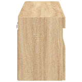 TV Wall Cabinet with LED Lights Sonoma Oak 100x30x40 cm 837213