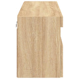 TV Wall Cabinet with LED Lights Sonoma Oak 100x30x40 cm 837213