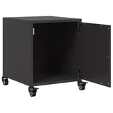 ZNTS Bedside Cabinet Black 36x39x43.5 cm Steel 846614