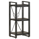 3-Tier Bookcase Black 40x30x80 cm Solid Mango Wood 320625