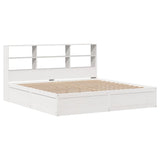 Bed Frame without Mattress White 180x200 cm Super King Solid Wood Pine 3323447