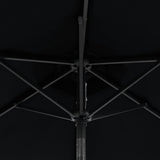 Garden Parasol with Steel Pole Black 225x225x212 cm 4005064