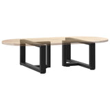 Coffee Table Legs T-Shaped 2 pcs Black 60x25x cm Steel 4013012