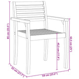 Garden Chair Set of 6 Natural Acacia Solid Acacia wood Standard 3216304