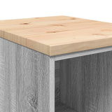 Garage Storage Cabinet Grey Sonoma 40x51x85 cm Solid Wood Pine 860540