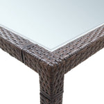 Garden Dining Table Brown 200x200x74 cm Poly Rattan 46131