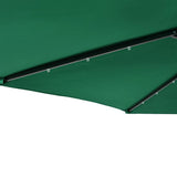 Garden Parasol with LEDs and Steel Pole Green 225x225x212cm 4005067