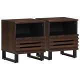 ZNTS Bedside Cabinets 2 pcs 40x33x46 cm Solid Wood Mango 377471