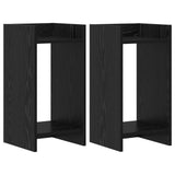 Plant Stand Black Oak 30 x 30 x 60 cm Engineered Wood 899597