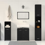 Bathroom Furniture Set 4 pcs Black Oak 30 x 30 x 183.5 cm 3332562
