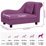 Dog Sofa with Pillow Burgundy 83x44x44 cm Plush 171105