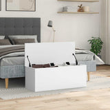 Storage Box White 90x35x35 cm Engineered Wood 840681