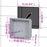 Shower Niche Matt Grey 41x36x10 cm 151389