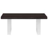 Basin Shelf Wall Mounted Steel and Solid Wood Oak 3302572