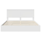 Storage Bed with Headboard White 180 x 200 cm Engineered Wood 3411180
