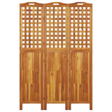 3-Panel Room Divider 121.5x2x180 cm Solid Wood Acacia 318547