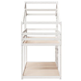 Bunk Bed without Mattress White 90x190 cm Single Solid Wood Pine 3281973