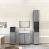 4 Piece Bathroom Furniture Set Grey Sonoma Engineered Wood 3154404
