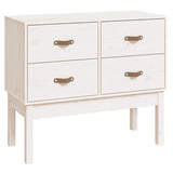 Console Cabinet White 90x40x78 cm Solid Wood Pine 821740