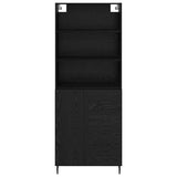Highboard with Drawer Black Oak 69.5 x 34 x 180 cm 3416268