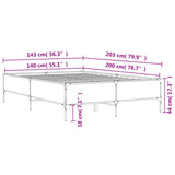 Bed Frame without Mattress Sonoma Oak 140x200 cm 3279798